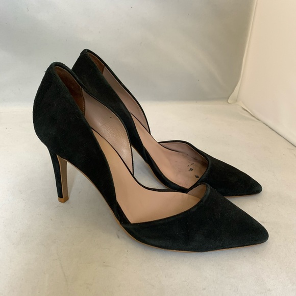 Reiss D’orsay Black Suede Pumps - Picture 5 of 9